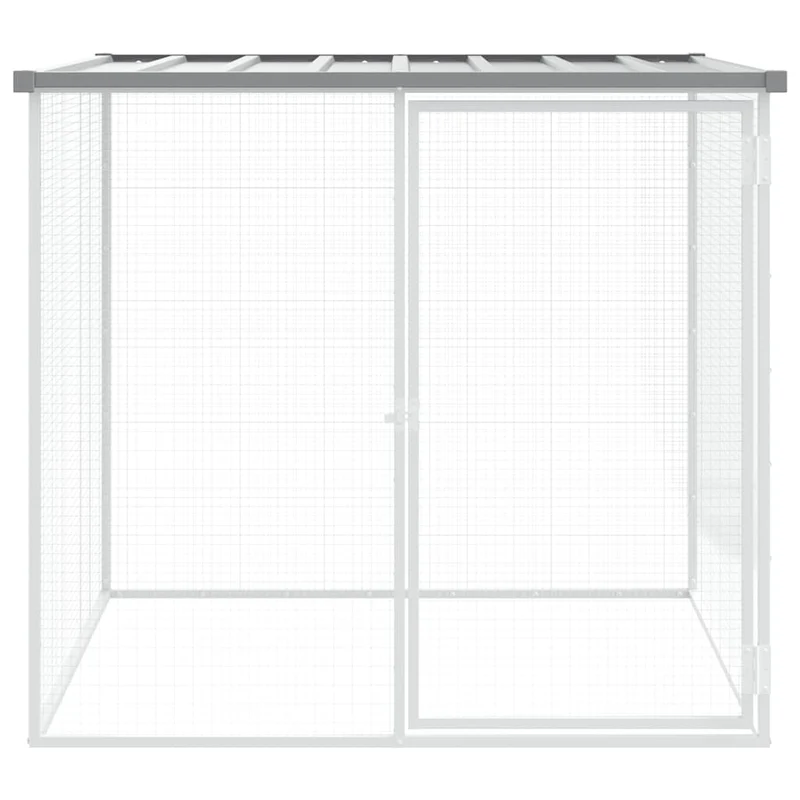 Hühnerkäfig Hühnergehege Hühnerstall Gehege Dach Hellgrau 103x98x90cm