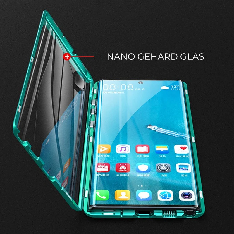 Skanto | Magnetische Handyhülle aus gehärtetem Glas mit zwei Seiten für Samsung