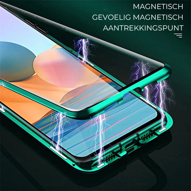 Skanto | Magnetische Handyhülle aus gehärtetem Glas mit zwei Seiten für Samsung