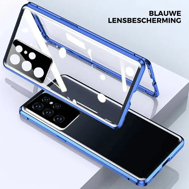 Skanto | Magnetische Handyhülle aus gehärtetem Glas mit zwei Seiten für Samsung