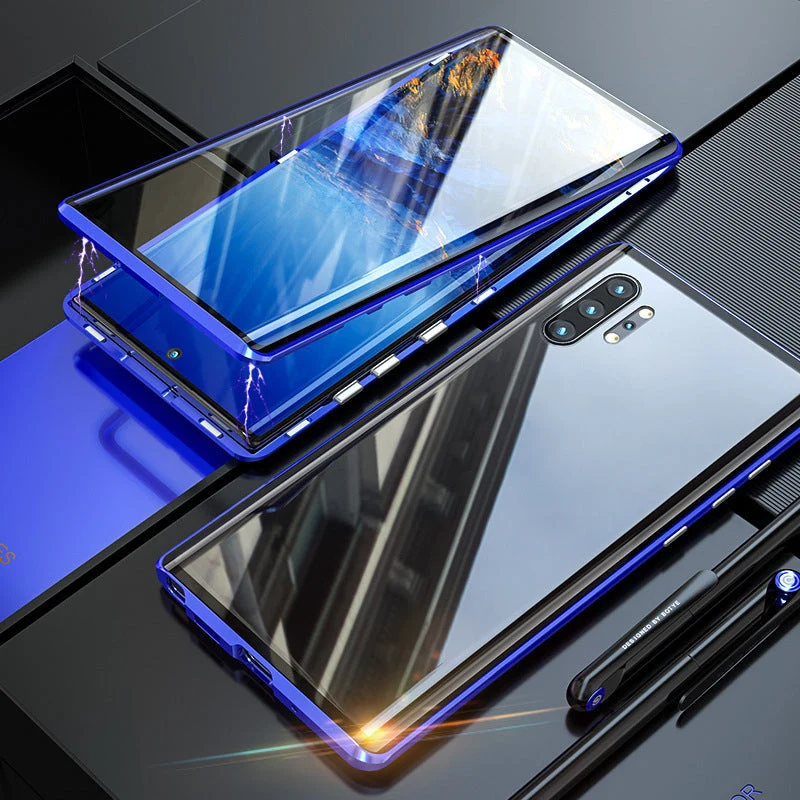 Skanto | Magnetische Handyhülle aus gehärtetem Glas mit zwei Seiten für Samsung