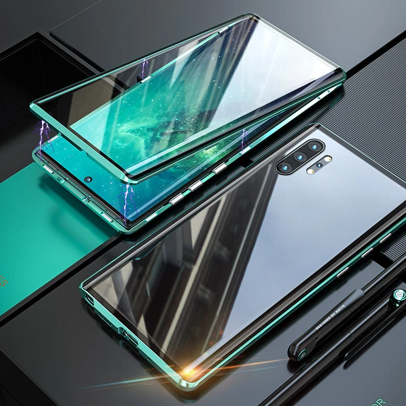 Skanto | Magnetische Handyhülle aus gehärtetem Glas mit zwei Seiten für Samsung