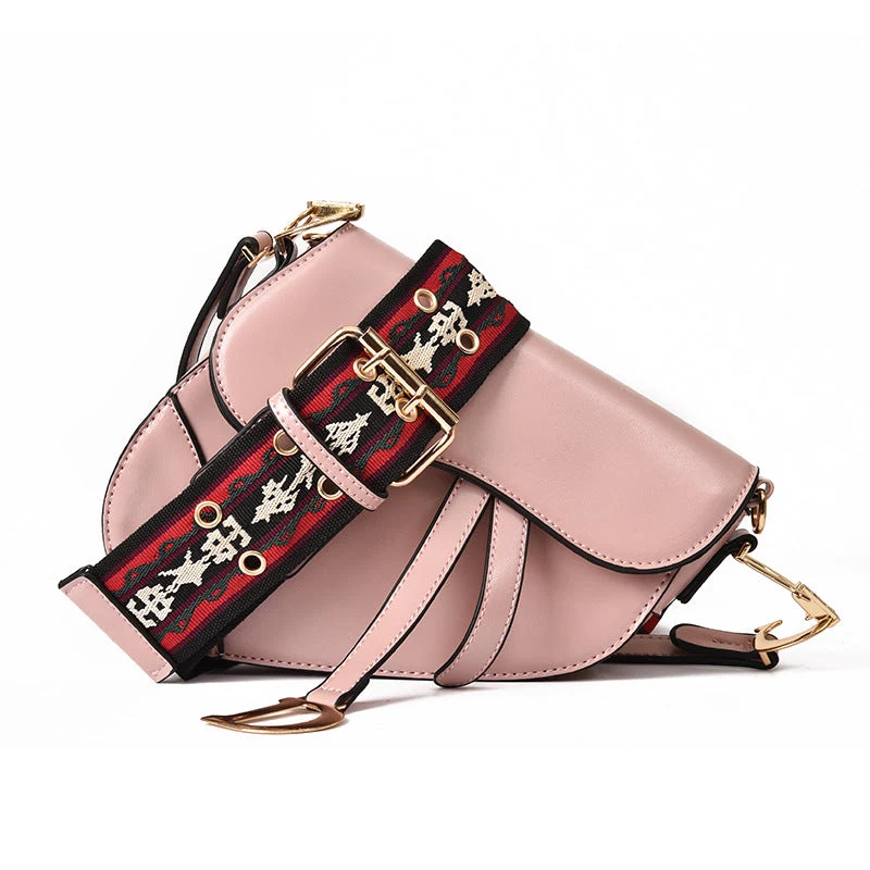Skanto | Luxuriöse Damen-Umhängetasche - Exklusives PU - Leder-Satteltasche