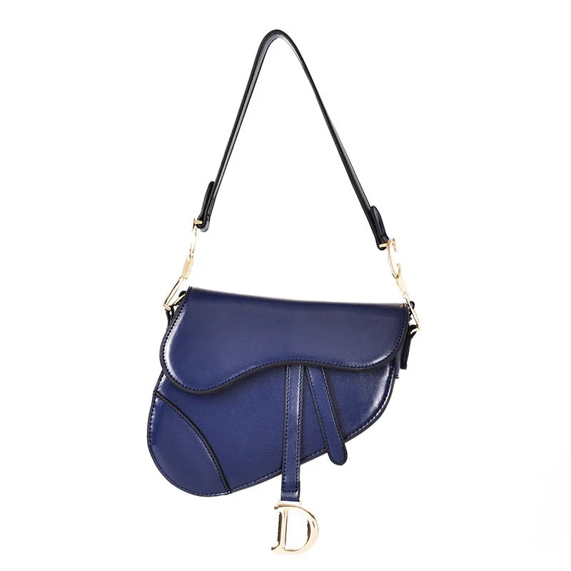 Skanto | Luxuriöse Damen-Umhängetasche - Exklusives PU - Leder-Satteltasche