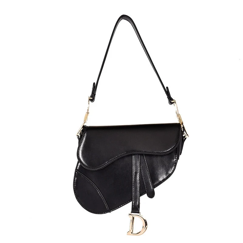 Skanto | Luxuriöse Damen-Umhängetasche - Exklusives PU - Leder-Satteltasche