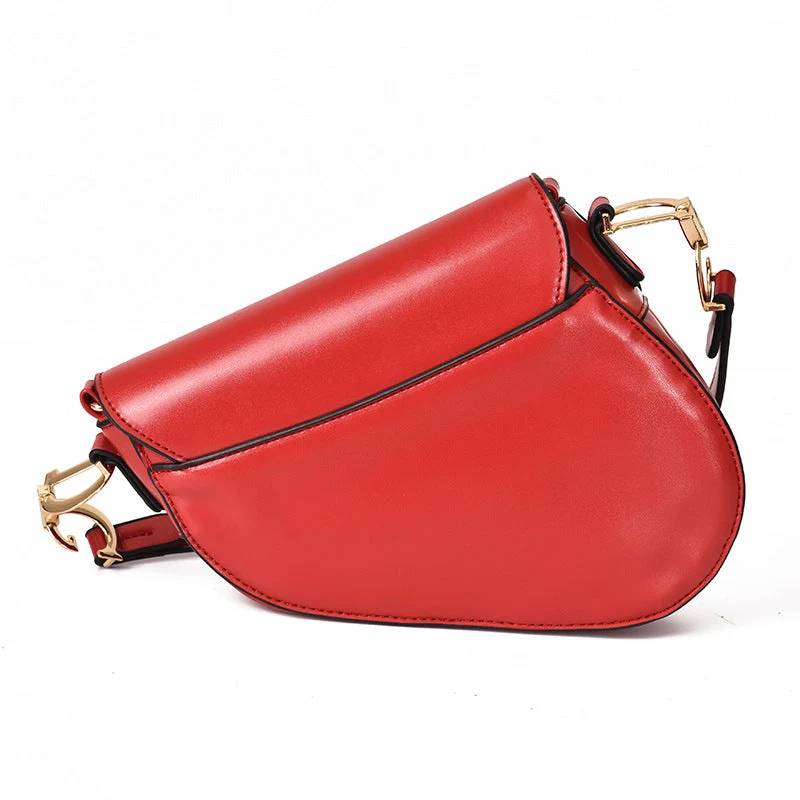 Skanto | Luxuriöse Damen-Umhängetasche - Exklusives PU - Leder-Satteltasche