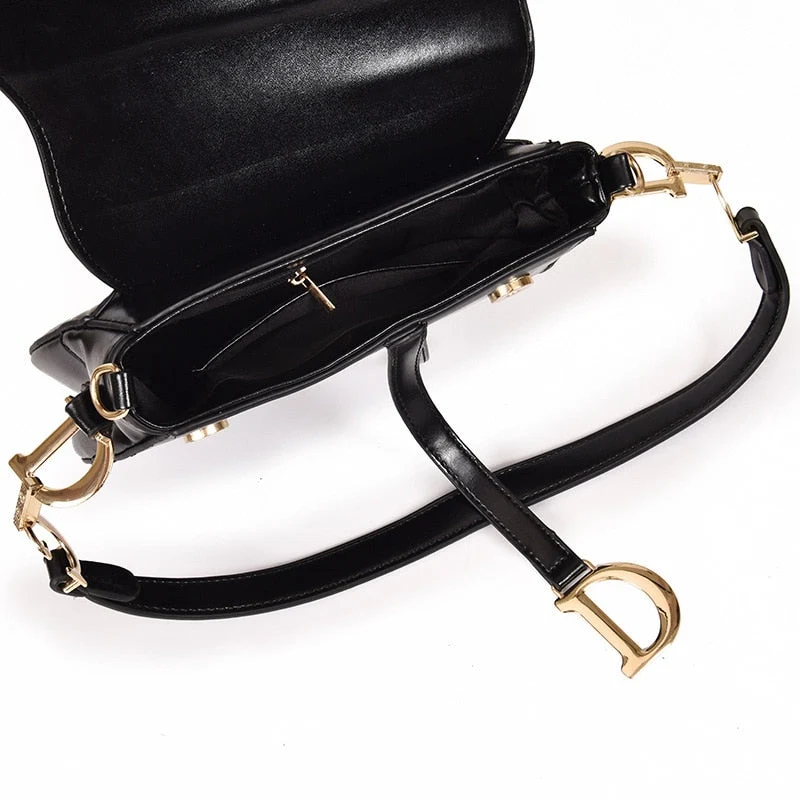 Skanto | Luxuriöse Damen-Umhängetasche - Exklusives PU - Leder-Satteltasche