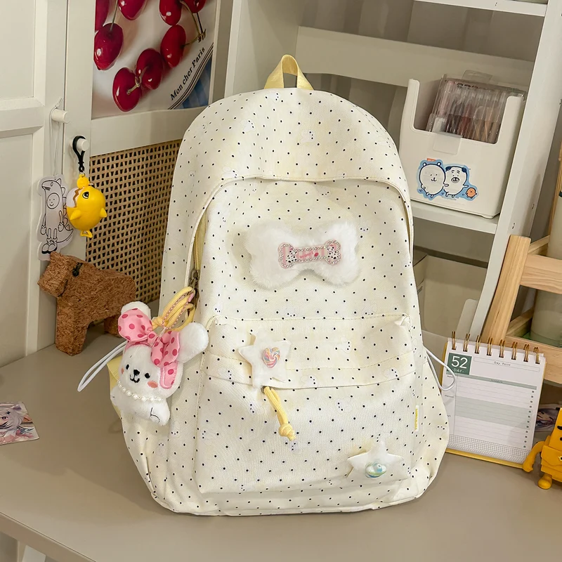 Leichte Polka Dot Freizeit-Rucksack Karnz