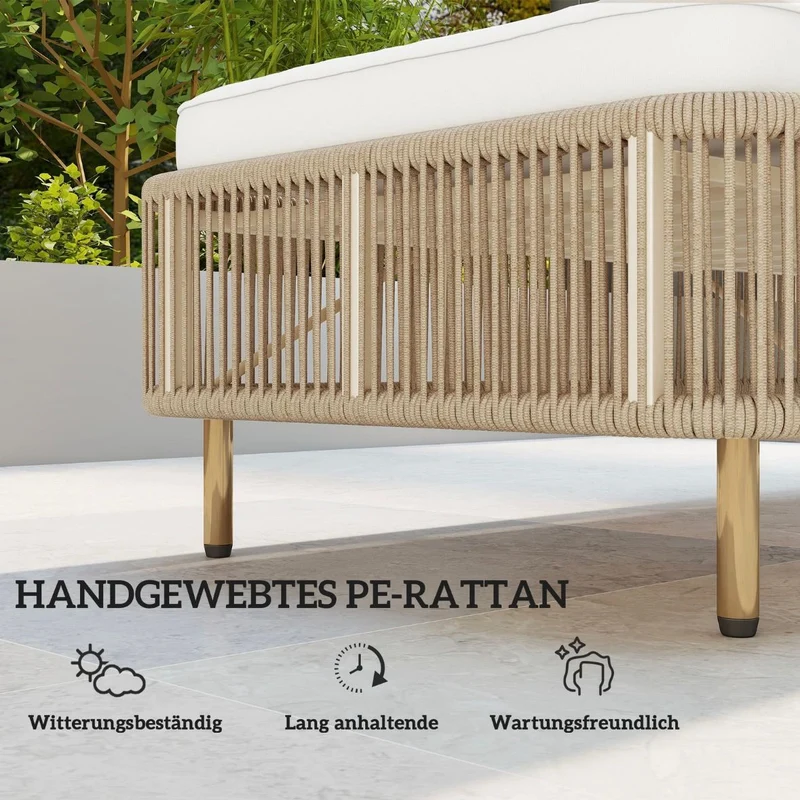 Poly Rattan Sonnenliege Gartenliege Auflage Sonnenliege Garten