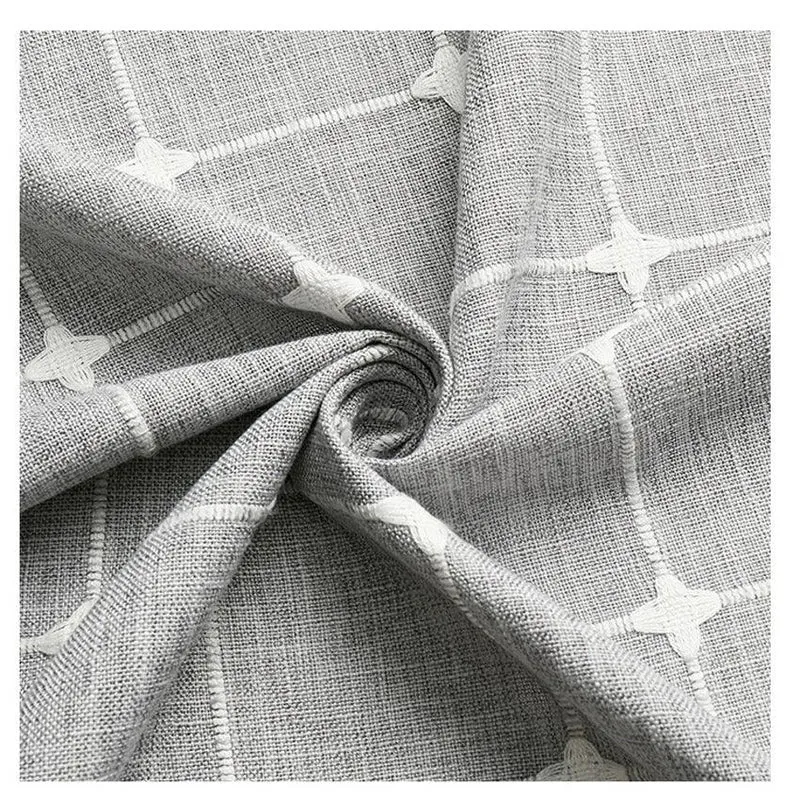 Skanto | Moderner Jacquard-Leinen-Duschvorhang mit Quasten (1 Stk.) │ Für nordische Bad-Deko