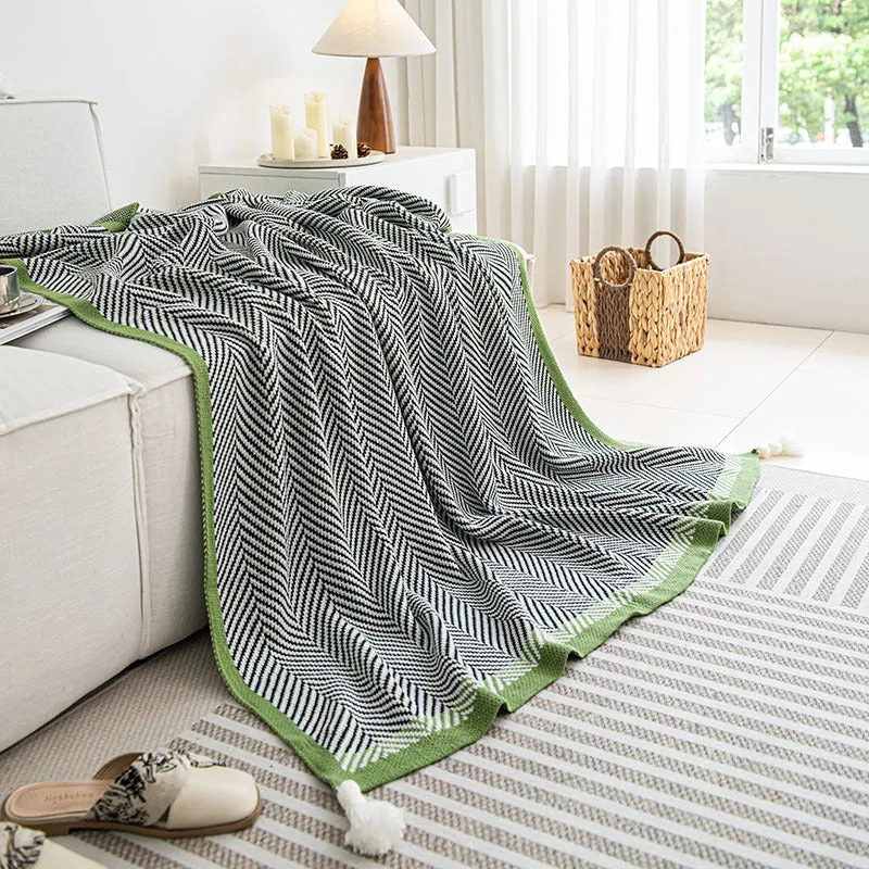 Dekorativer gestrickter Wurfdecke