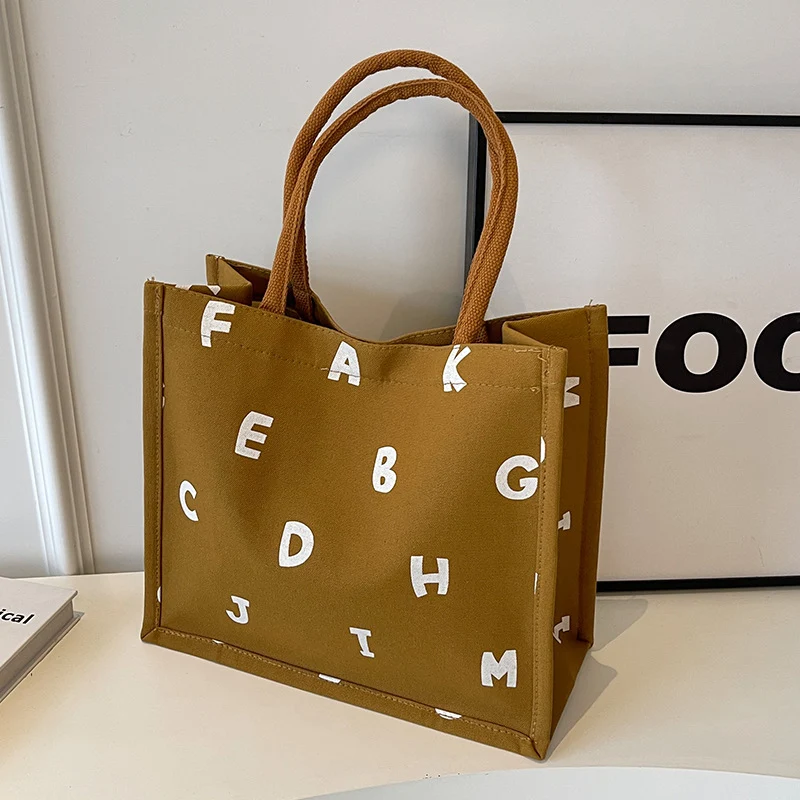 Alphabet Druck Canvas Tragetasche