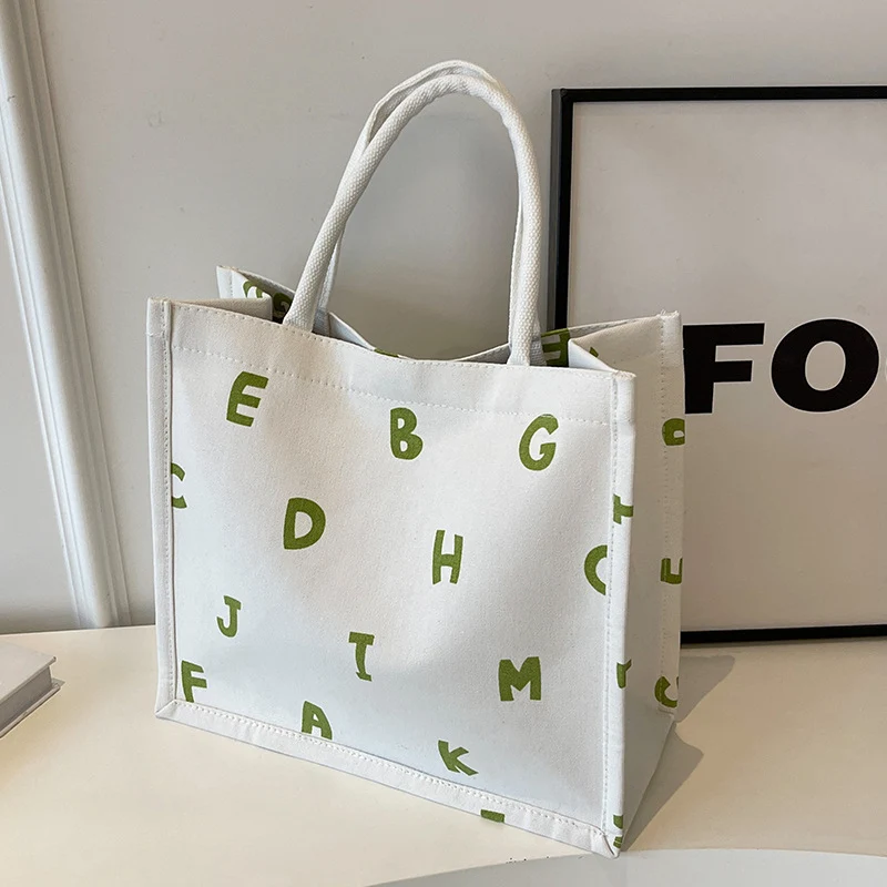 Alphabet Druck Canvas Tragetasche