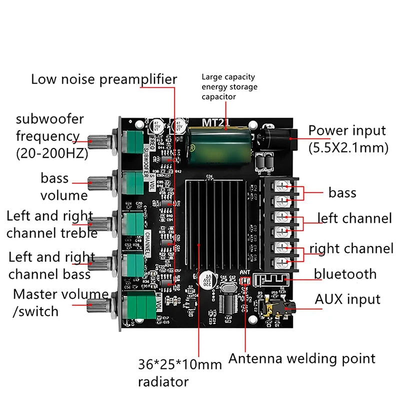 🔊 50% RABATT! 🎵 Bluetooth-2.1-Kanal-Audio-Verstärkermodul – Drahtlos, kraftvoller Klang & kompakt – Ideal für Musikliebhaber & DIY-Lautsprecherprojekte ⚡