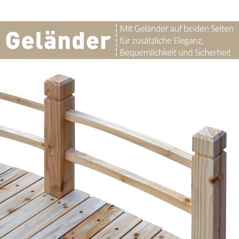 Gartenbrücke Teichbrücke Holzsteg Holzbrücke Zierbrücke Brücke