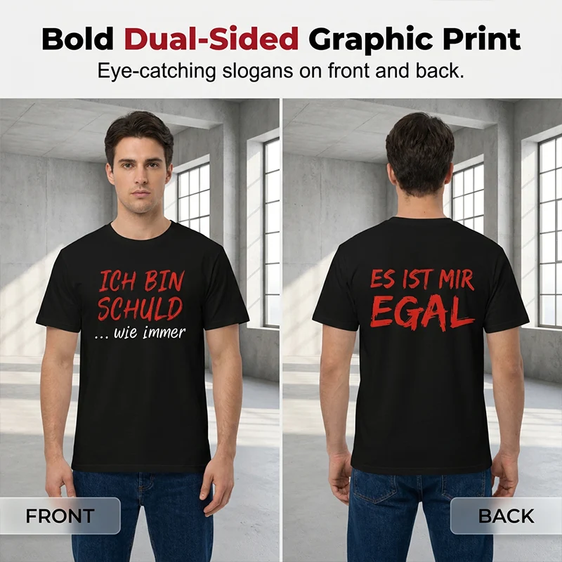 👕 50% RABATT! Witziges Slogan-T-Shirt für Herren – Kurzarm, Rundhalsausschnitt & weicher Baumwolle – Perfekt für entspannte & lustige Momente im Alltag 😄