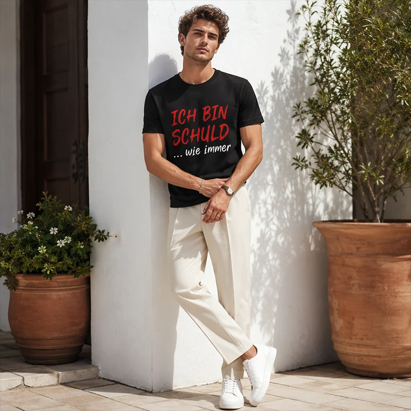 👕 50% RABATT! Witziges Slogan-T-Shirt für Herren – Kurzarm, Rundhalsausschnitt & weicher Baumwolle – Perfekt für entspannte & lustige Momente im Alltag 😄