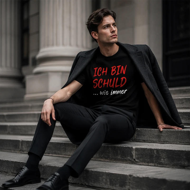 👕 50% RABATT! Witziges Slogan-T-Shirt für Herren – Kurzarm, Rundhalsausschnitt & weicher Baumwolle – Perfekt für entspannte & lustige Momente im Alltag 😄