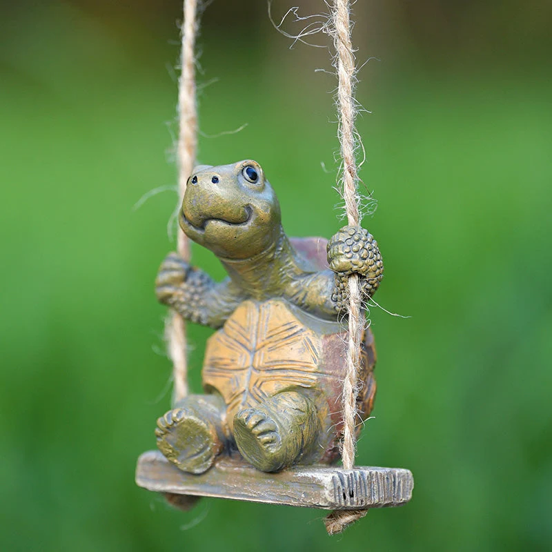 Verspielte Schildkröten-Schaukel-Dekoration
