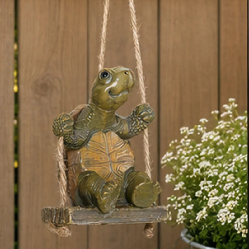 Verspielte Schildkröten-Schaukel-Dekoration