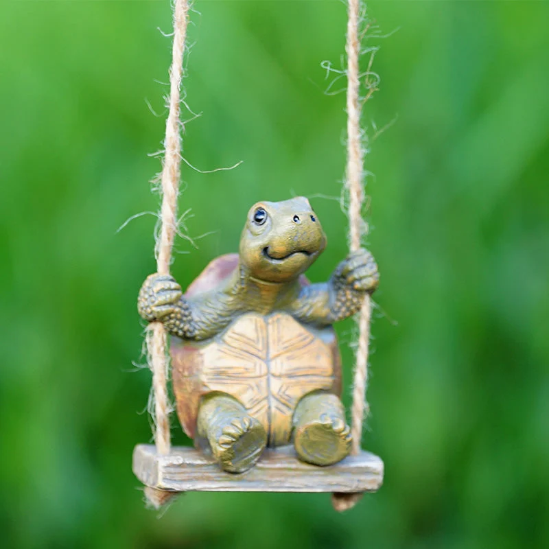 Verspielte Schildkröten-Schaukel-Dekoration