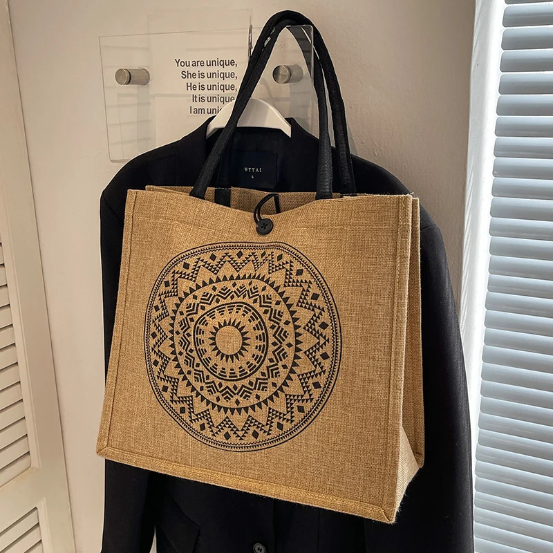 Lässige Jute-Einkaufs-Tasche