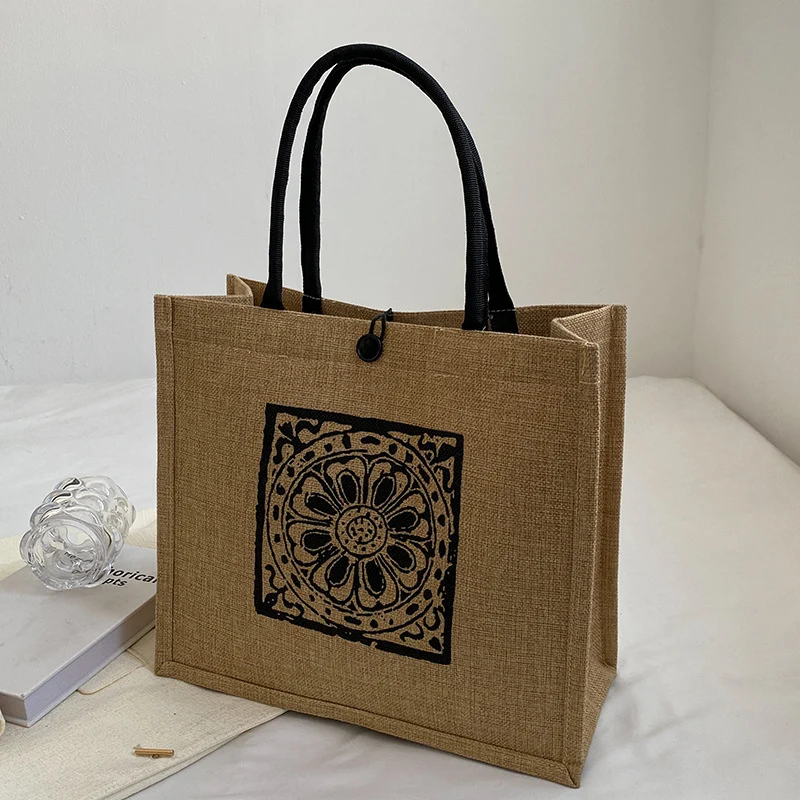 Lässige Jute-Einkaufs-Tasche