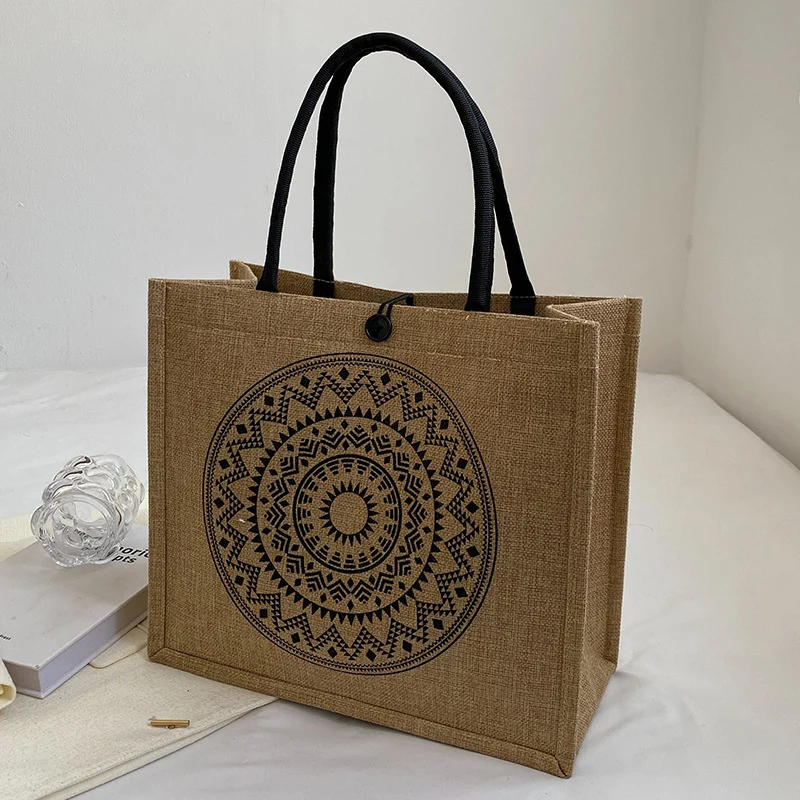 Lässige Jute-Einkaufs-Tasche
