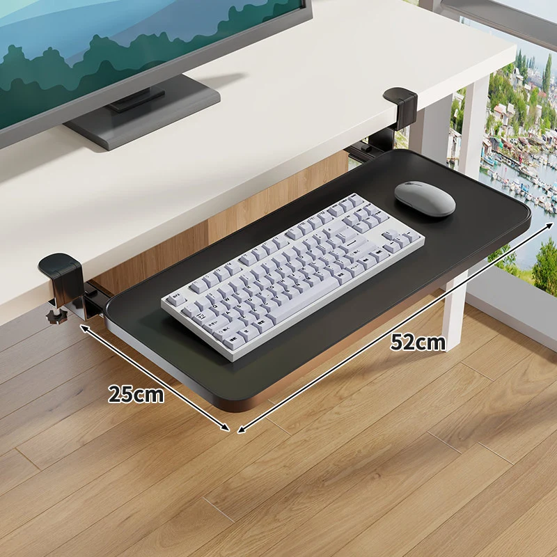 Untertisch-Rollende ergonomische Tastatur- und Mausablage mit Klemmbefestigung