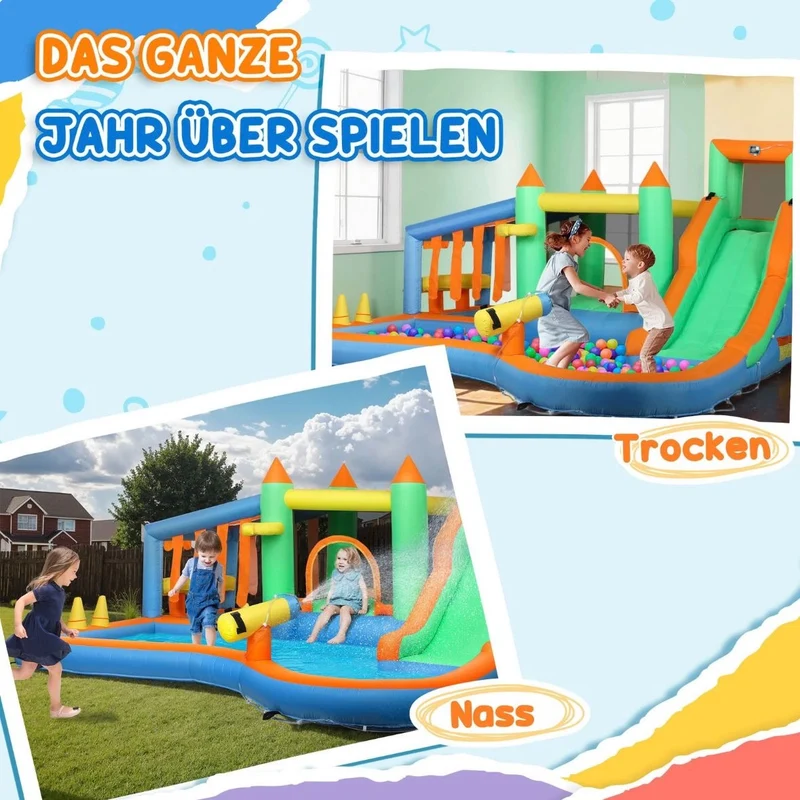 Aufblasbarer Wasserpark Rutsche Hüpfburg Planschbecken Zubehör