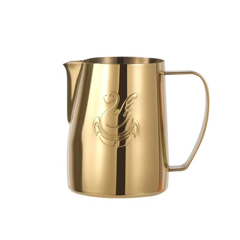 Skanto | 600ml Edelstahl-Kaffeekanne Milchaufschäumer Tasse Sahnebereiter Espresso Latte Art Werkzeug Eleganter Schwan