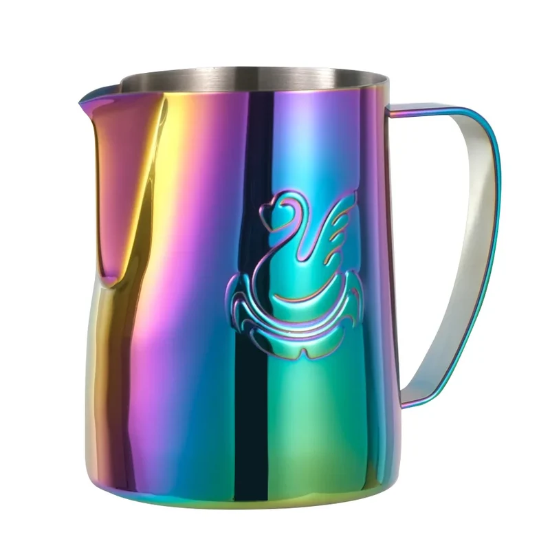Skanto | 600ml Edelstahl-Kaffeekanne Milchaufschäumer Tasse Sahnebereiter Espresso Latte Art Werkzeug Eleganter Schwan