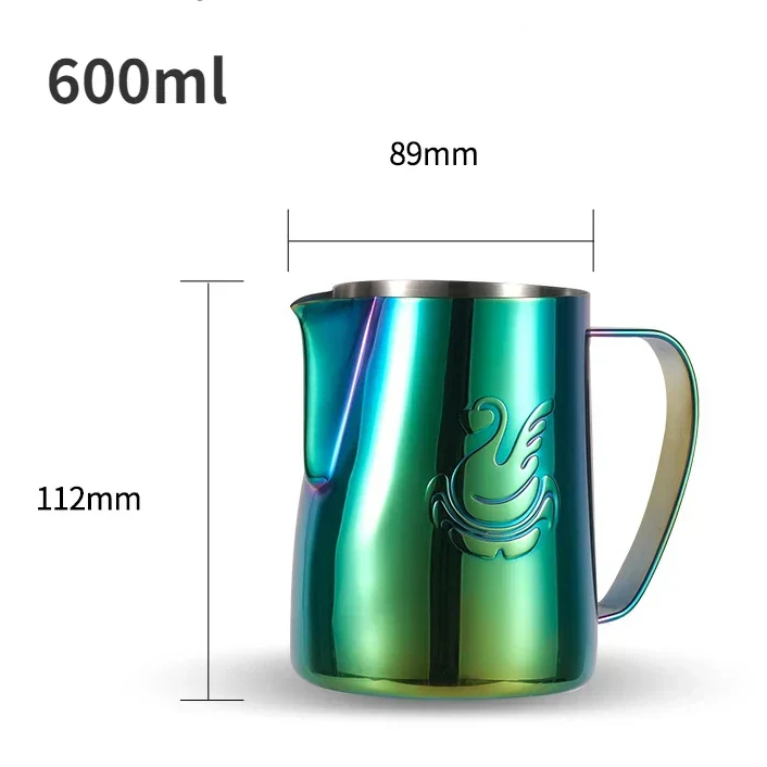 Skanto | 600ml Edelstahl-Kaffeekanne Milchaufschäumer Tasse Sahnebereiter Espresso Latte Art Werkzeug Eleganter Schwan