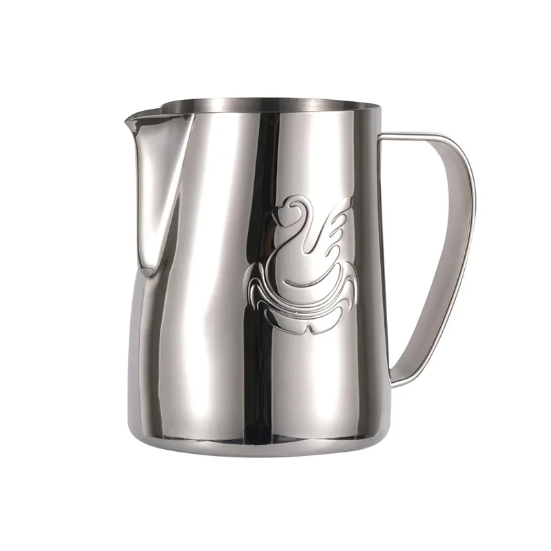 Skanto | 600ml Edelstahl-Kaffeekanne Milchaufschäumer Tasse Sahnebereiter Espresso Latte Art Werkzeug Eleganter Schwan