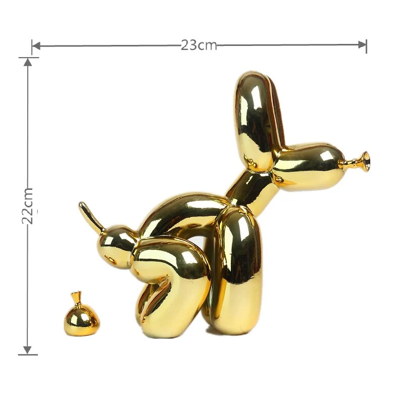 Skanto | Ballonhund-Skulptur, Ballonkunst-Statue, Mini-Sammlerstück, Heimdekoration, Harzfigur, Schreibtischdekoration, Raumdekoration