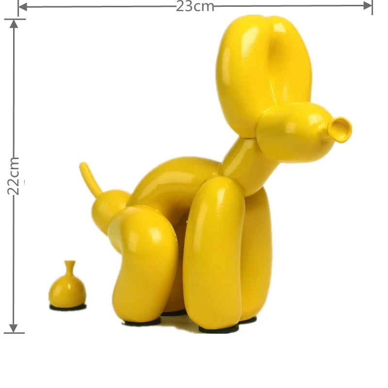Skanto | Ballonhund-Skulptur, Ballonkunst-Statue, Mini-Sammlerstück, Heimdekoration, Harzfigur, Schreibtischdekoration, Raumdekoration