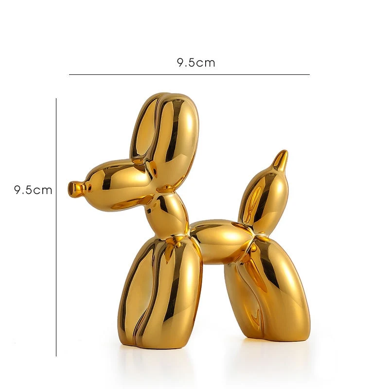 Skanto | Ballonhund-Skulptur, Ballonkunst-Statue, Mini-Sammlerstück, Heimdekoration, Harzfigur, Schreibtischdekoration, Raumdekoration