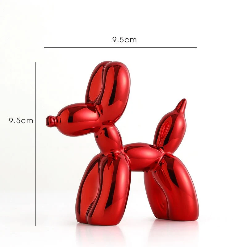 Skanto | Ballonhund-Skulptur, Ballonkunst-Statue, Mini-Sammlerstück, Heimdekoration, Harzfigur, Schreibtischdekoration, Raumdekoration