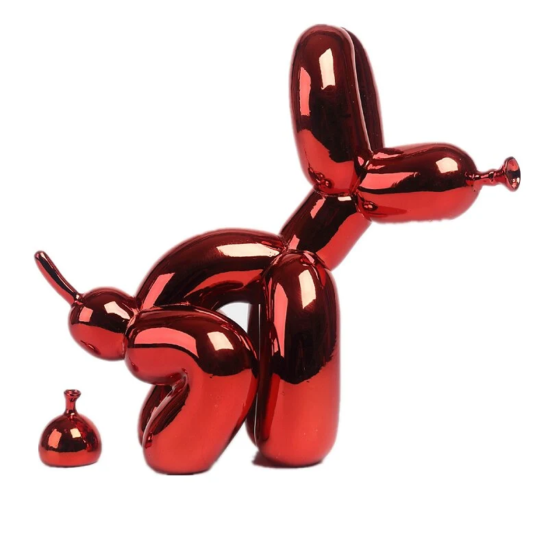 Skanto | Ballonhund-Skulptur, Ballonkunst-Statue, Mini-Sammlerstück, Heimdekoration, Harzfigur, Schreibtischdekoration, Raumdekoration