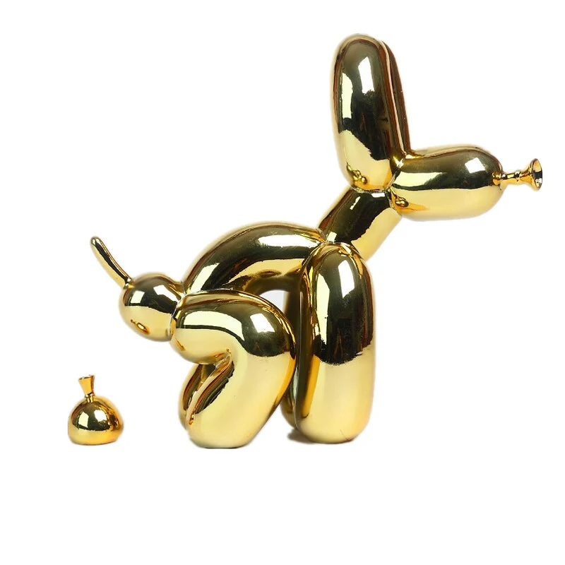 Skanto | Ballonhund-Skulptur, Ballonkunst-Statue, Mini-Sammlerstück, Heimdekoration, Harzfigur, Schreibtischdekoration, Raumdekoration