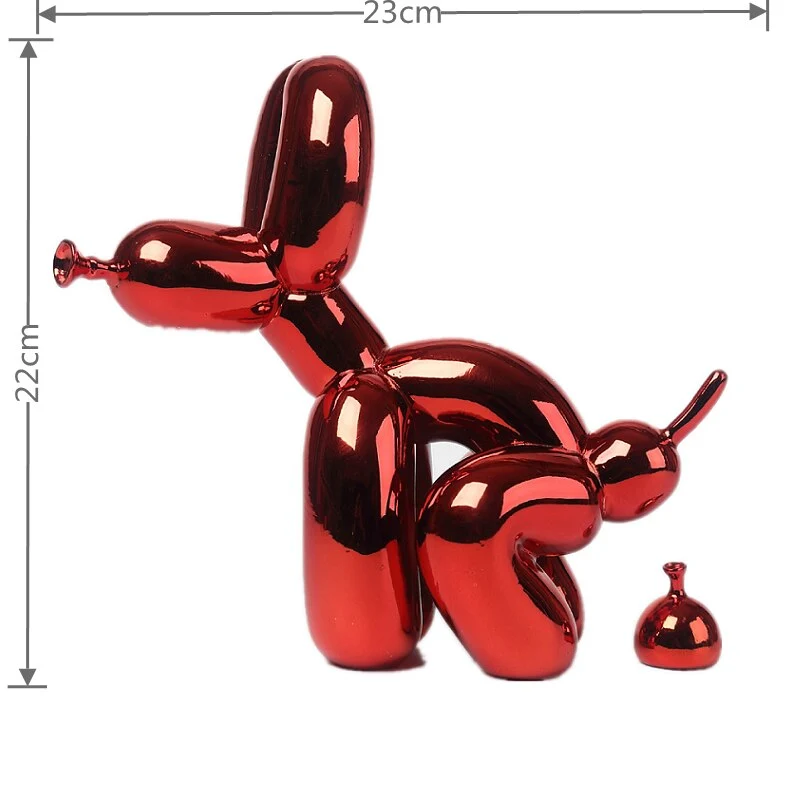 Skanto | Ballonhund-Skulptur, Ballonkunst-Statue, Mini-Sammlerstück, Heimdekoration, Harzfigur, Schreibtischdekoration, Raumdekoration