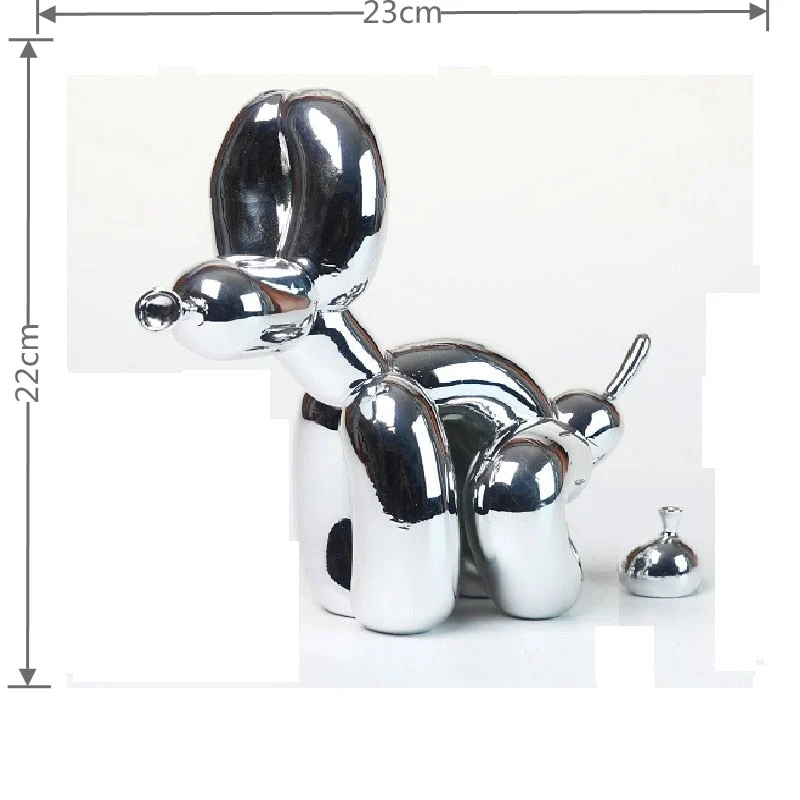 Skanto | Ballonhund-Skulptur, Ballonkunst-Statue, Mini-Sammlerstück, Heimdekoration, Harzfigur, Schreibtischdekoration, Raumdekoration