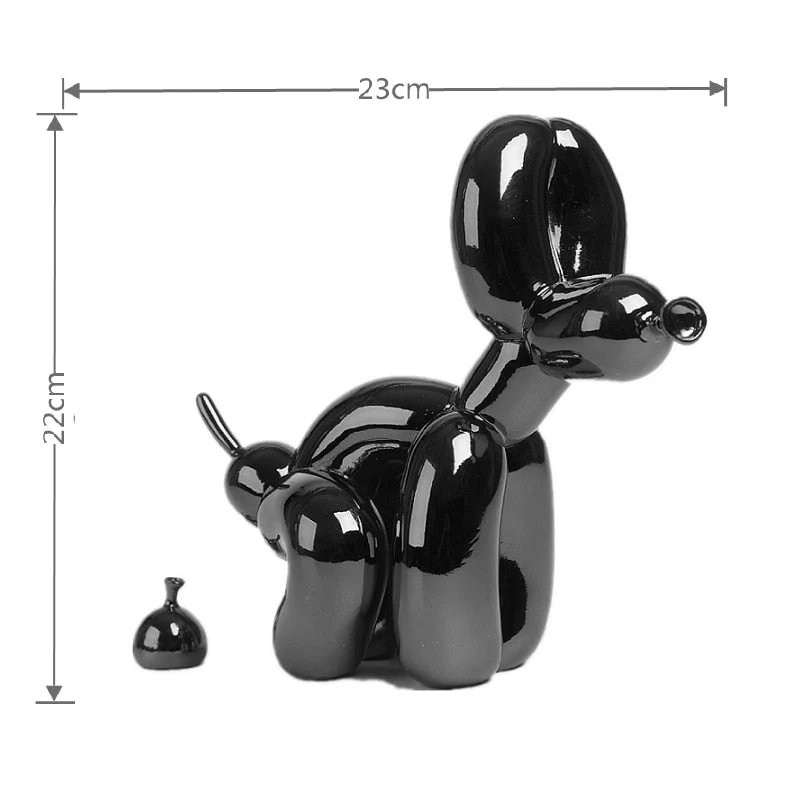 Skanto | Ballonhund-Skulptur, Ballonkunst-Statue, Mini-Sammlerstück, Heimdekoration, Harzfigur, Schreibtischdekoration, Raumdekoration