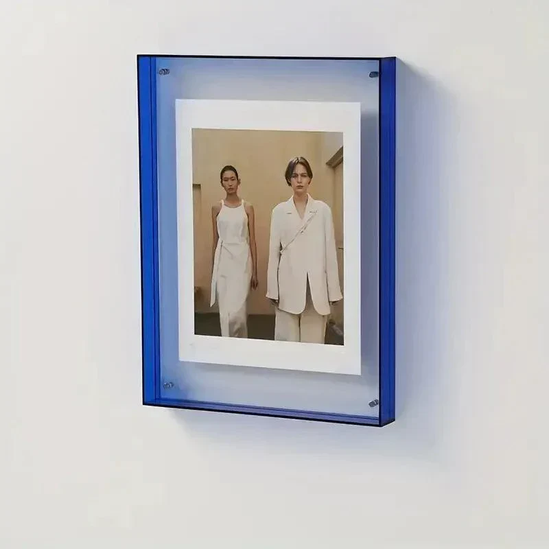 Skanto | Neon Transparenter Bilderrahmen – Minimalistischer Acryl-Fotorahmen für moderne Dekoration
