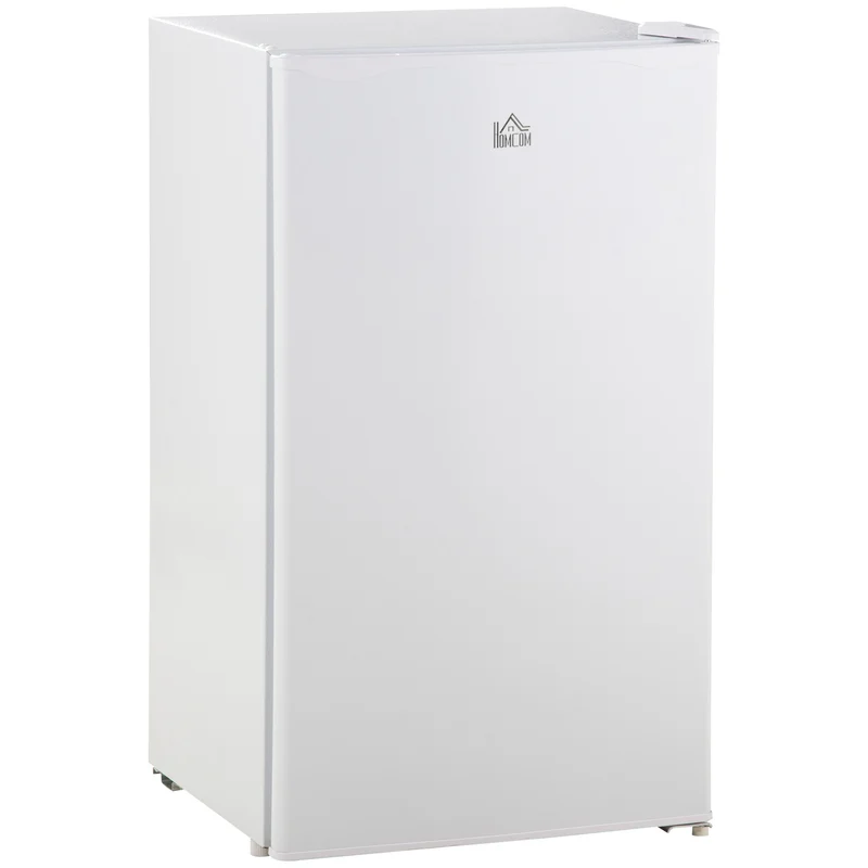 91L Freestanding Small Fridge Freezer with Chiller Box, Adjustable Thermostat, White