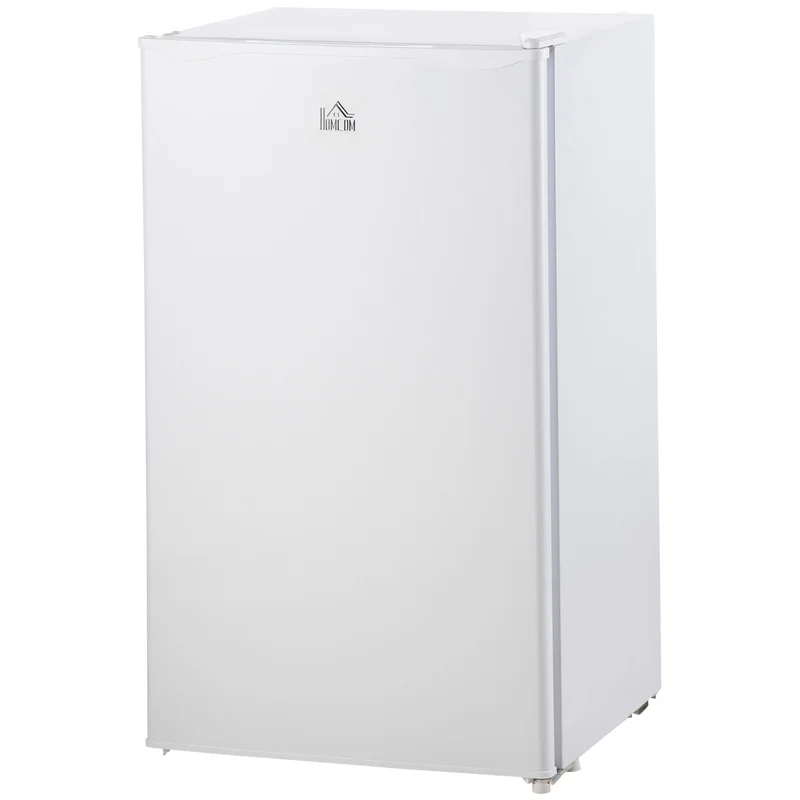 91L Freestanding Small Fridge Freezer with Chiller Box, Adjustable Thermostat, White