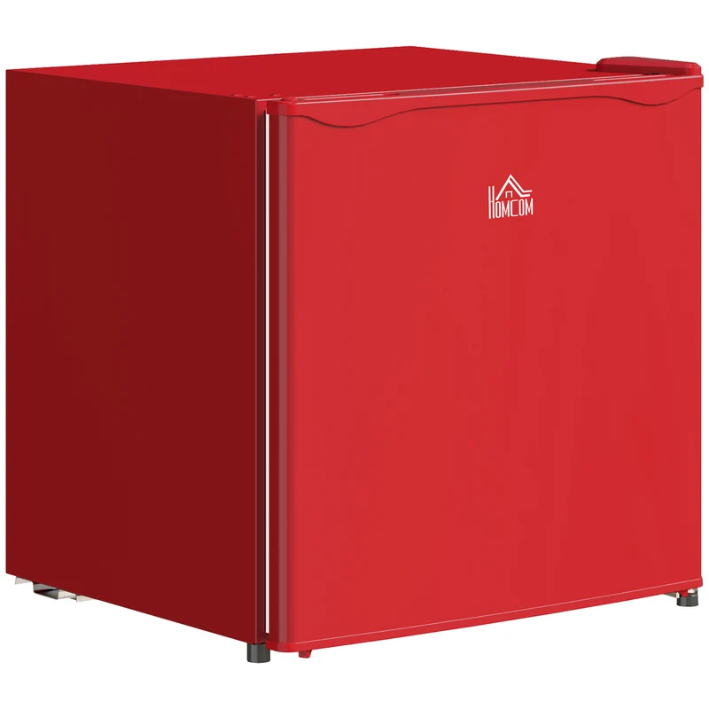 1.1 Cu Ft Countertop Mini Freezer, Compact Upright with Removable Shelves, Red