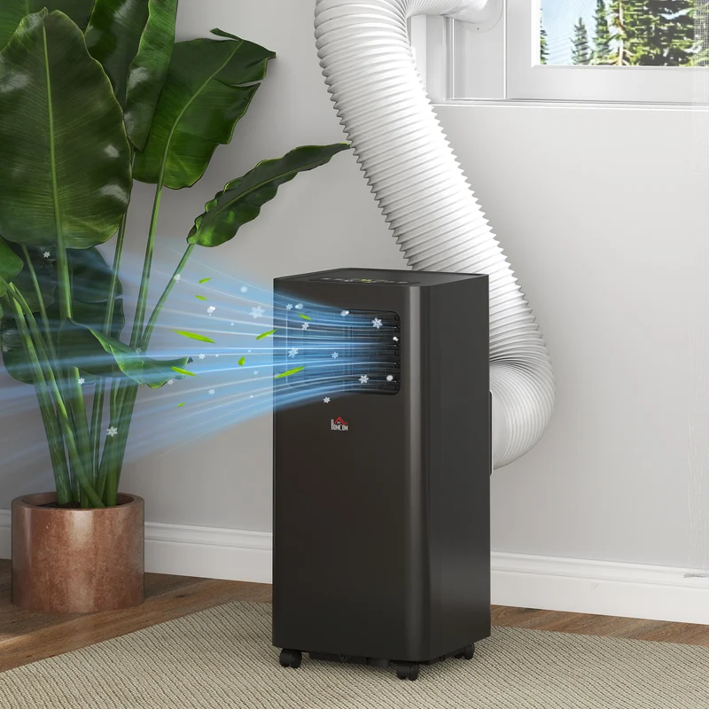 10000 BTU Portable Air Conditioner for Rooms Up to 441 Sq. Ft., 3-in-1 AC Unit, Black