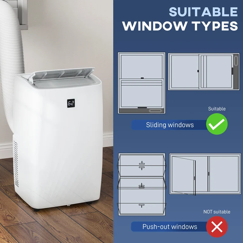 3-in-1 14000 BTU Air Conditioner w/ Cool, Dehumidifier, Fan for Room up to 700 Sq. ft