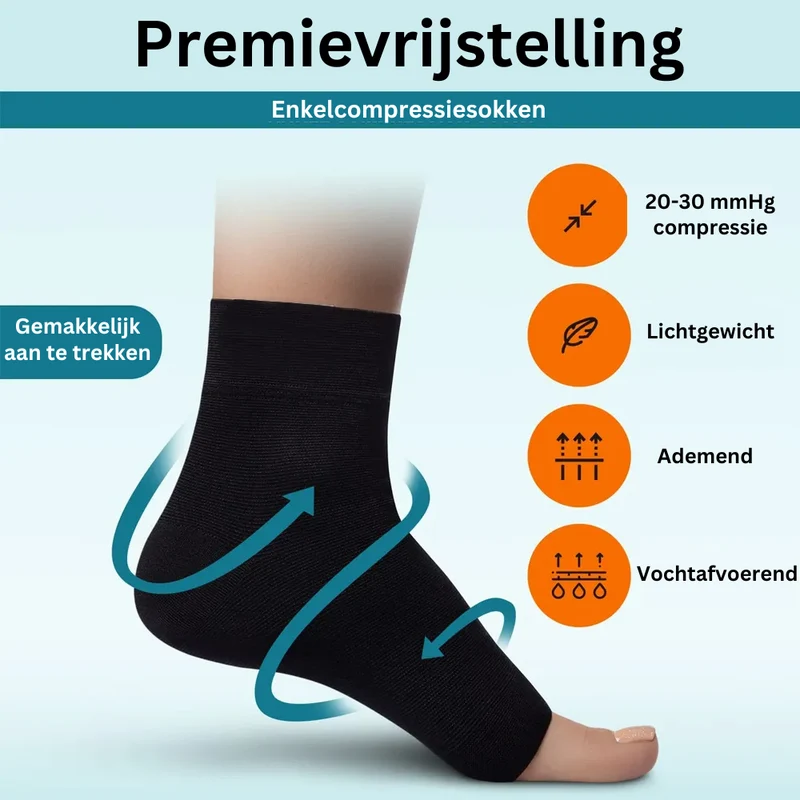 Kompressionsknöchelstrümpfe für Neuropathie - Knöchelstütze Pro | Karnz